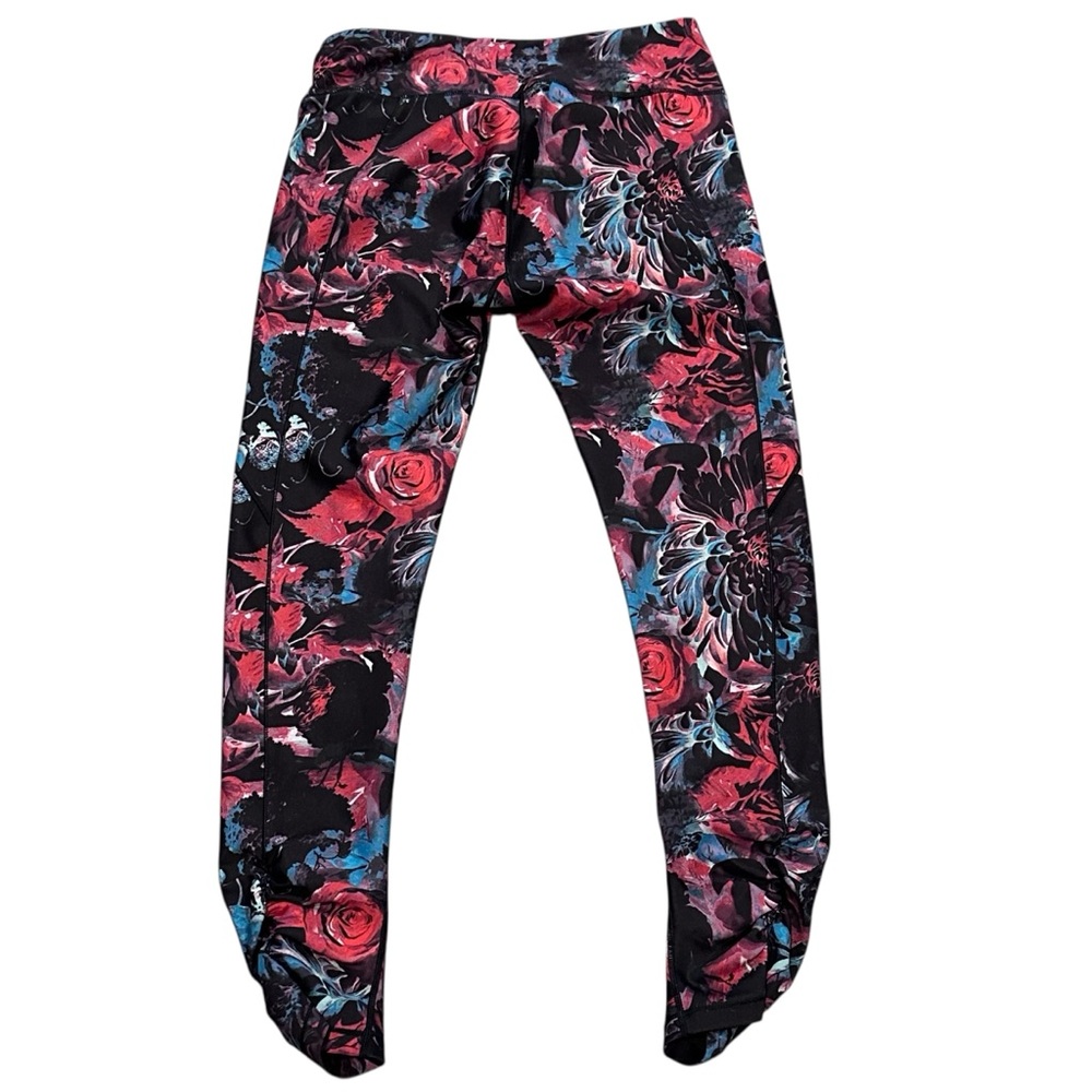 CALIA by Carrie Underwood Rose Garden Essential Floral Ruched Yoga Leggings - Picture 2 of 4